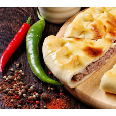 Осетинский пирог с мясом традиционный (с рубленным мясом)