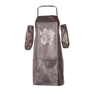 Фартук с нарукавниками MOGOTEX "Home Collection" (комплект) фиолетовый, модель 2053-0 (декор 120)