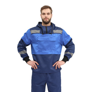 Костюм туристическийПРТНЦФ с сеткой, цвет: т.синий/василек, ткань: Грета Костюм туристическийПРТНЦФ с сеткой, цвет: т.синий/василек, ткань: Грета