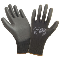 Перчатки 2Hands Air 2101BLK, черный нейлон/черный PU покрытие ладони и пальцев