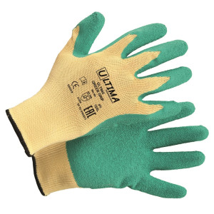 Перчатки GREEN GRIP трикотажные с латексным текстур.покр. ULT660 (кор120пар/уп12пар)