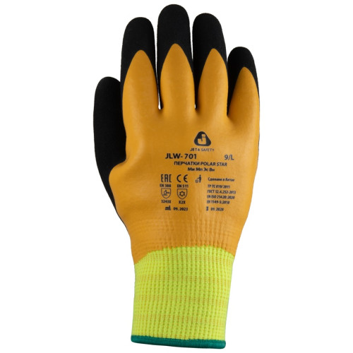 

 
Перчатки трикотажные с начесом с двойным латексным покрытием Jeta Safety JLW-701 Polar Star