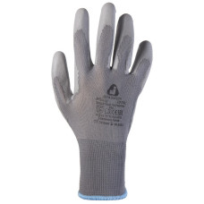 Перчатки защитные из полиэфира с полиуретановым покрытием Jeta Safety JP011g серые