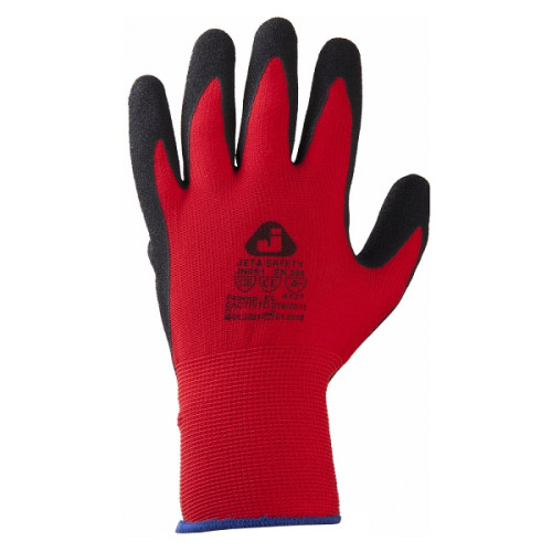 

 
Перчатки защитные с нитриловым покрытием Jeta Safety JN051 красные