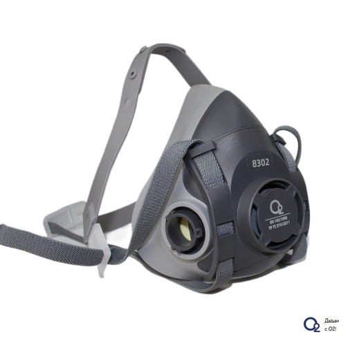 

 
Полумаска защитная из термопласта O2 8303 размер L (аналог 3M-6200)