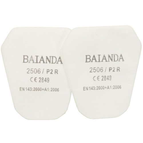 

 
Предфильтр от пыли и аэрозолей BAIANDA 2506 P2R РОЗ (10 шт. в упаковке) (аналог 3М-5925)