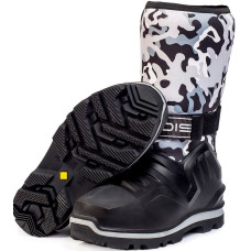 Сапоги ПУ/Нитрил С850 NORDIS BLACK (ТЗРО) мужские, утепленные (вкладной чулок), черно-белые (-55°С)