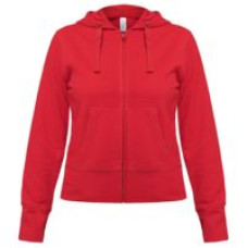 Толстовка женская Hooded Full Zip красная