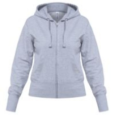 Толстовка женская Hooded Full Zip серый меланж