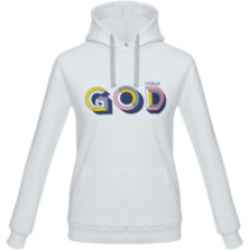Толстовка с капюшоном «Новый GOD», белая