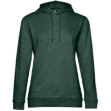 Толстовка с капюшоном женская Hoodie, темно-зеленый меланж