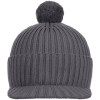 

 
Вязаная шапка с козырьком Peaky, серая (антрацит)
