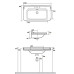 Раковина подвесная Kerasan Waldorf 120 811391oro+4144K1bi/cr*1 белая