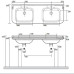 Раковина подвесная Kerasan Waldorf 150 4143K1bi/cr*1+811391oro белая